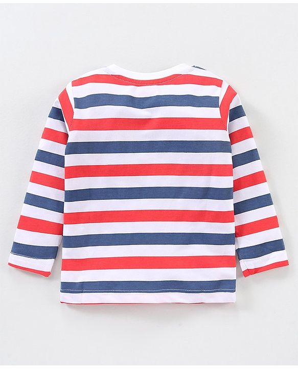 Babyhug Full Sleeves Tee Text Print Pack of 3 - Red White