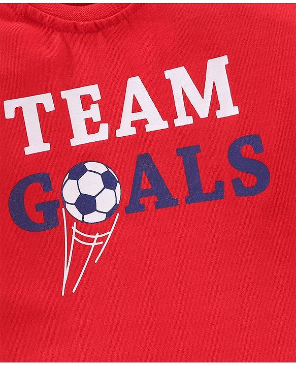 Babyhug Full Sleeves Tee Text Print Pack of 3 - Red White