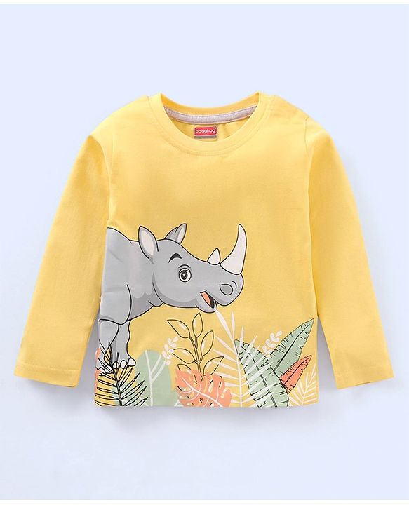 Babyhug Cotton Full Sleeves T-Shirts Animal Print Pack of 3 - Multicolour