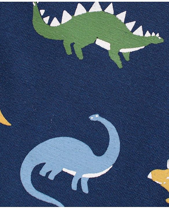 Babyhug Cotton Knit Full Sleeve Dino Print & Striped T-Shirt Pack of 3 - Multicolour