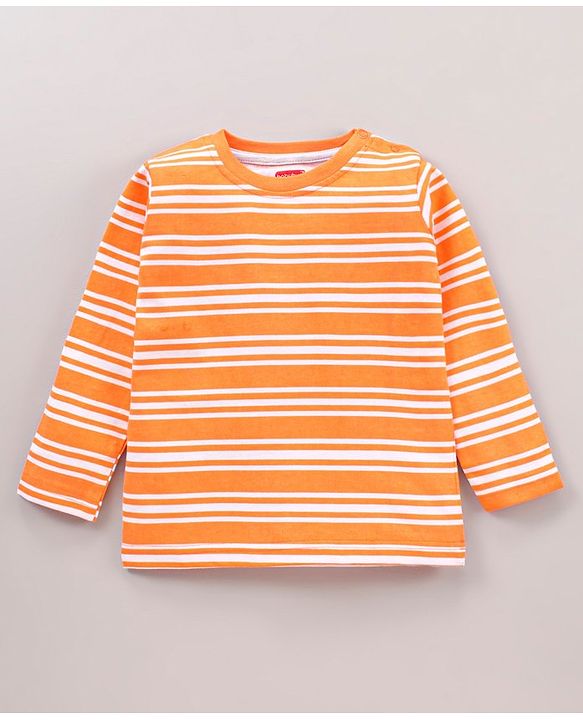 Babyhug Cotton Knit Full Sleeve Dino Print & Striped T-Shirt Pack of 3 - Multicolour