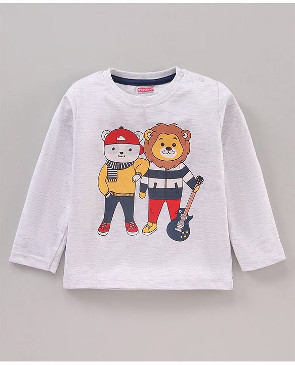 Babyhug Cotton Full Sleeves T-Shirt Stripes Print Pack of 3 - Multicolour