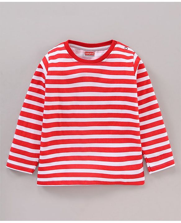 Babyhug Cotton Full Sleeves T-Shirt Stripes Print Pack of 3 - Multicolour