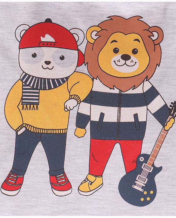 Babyhug Cotton Full Sleeves T-Shirt Stripes Print Pack of 3 - Multicolour