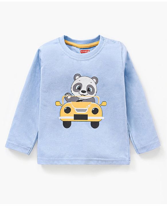 Babyhug Cotton Jersey Knit Full Sleeves T-Shirts Driving Cartoons Printed Pack of 5 - Multicolour
