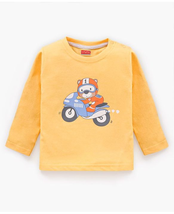 Babyhug Cotton Jersey Knit Full Sleeves T-Shirts Driving Cartoons Printed Pack of 5 - Multicolour
