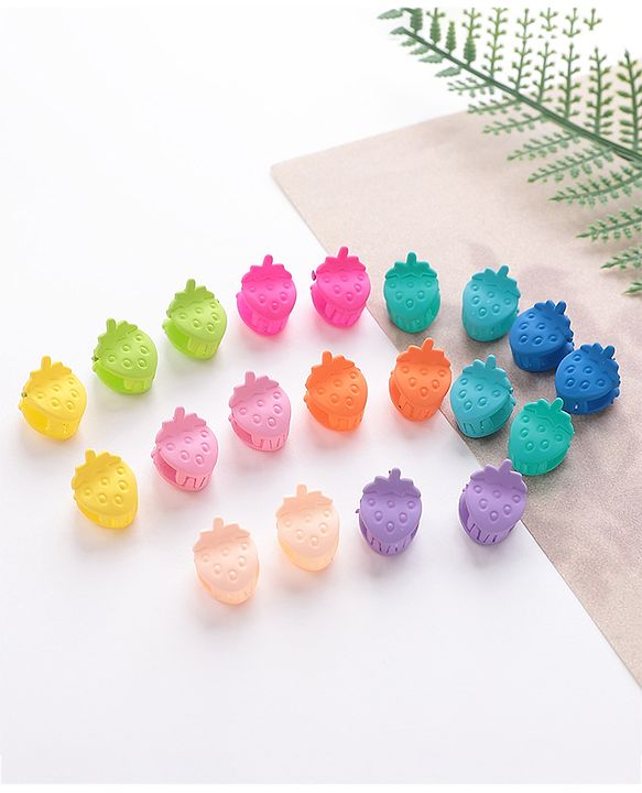 Babyhug Free Size Fruit Shaped Clips  Pack of 20 - Multicolor