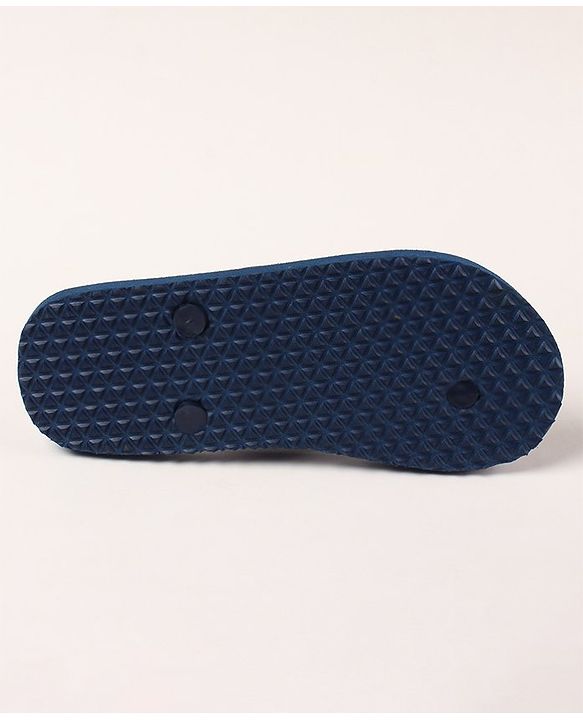 Pine Kids Flip Flops Camouflage Print - Navy Yellow