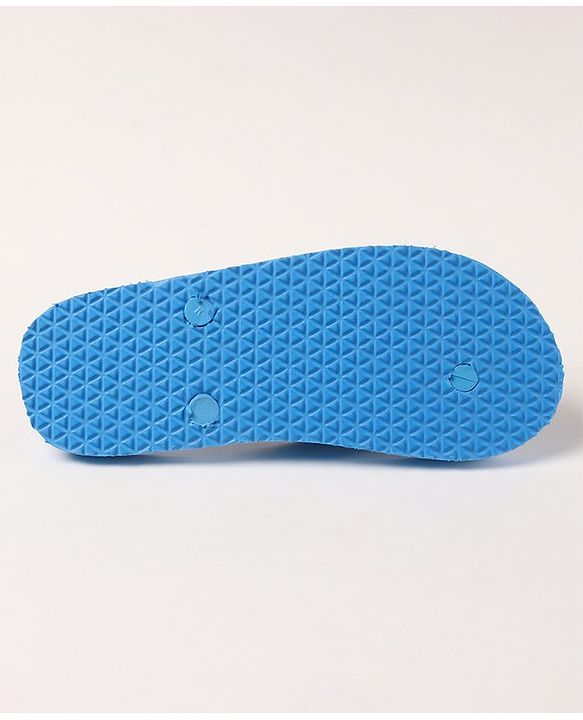 Pine Kids Slip On Flip Flops Sea Theme Print - French Blue