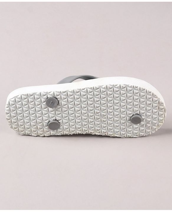 Pine Kids Flip Flops Bird Print- White Grey