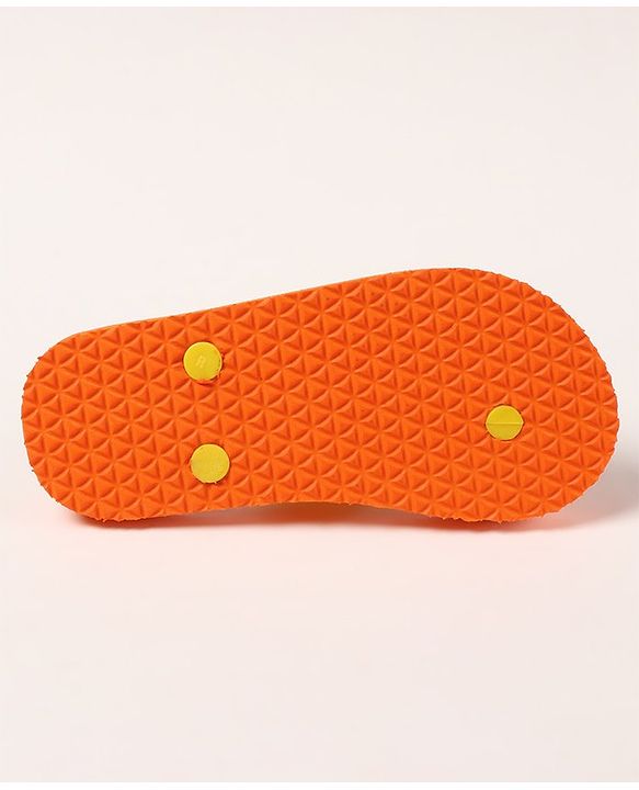 Pine Kids Slip On Flip Flops Rainbow Print - Yellow Orange
