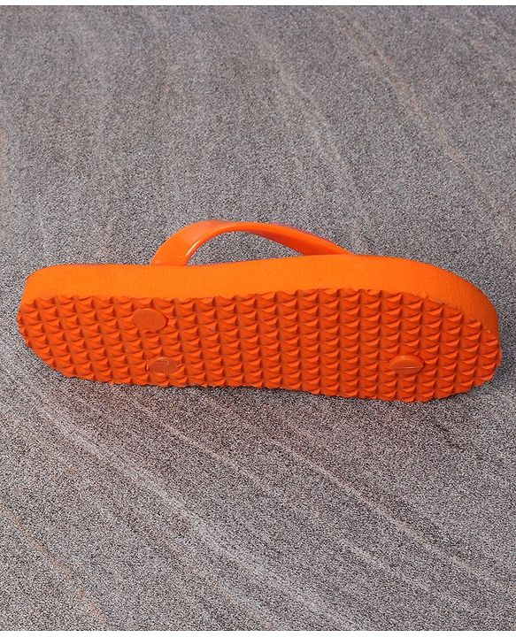 Pine Kids Slip On Flip Flops Dogs & Stripes Print - Orange