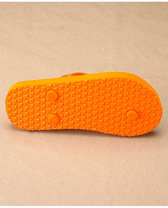 Pine Kids Slip On Flip Flops Sun Print - Orange White