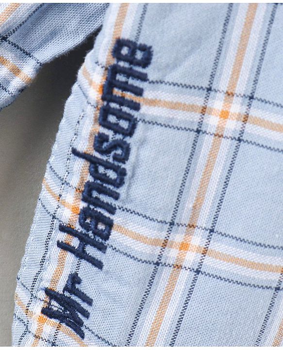 Babyhug Cotton Woven Full Sleeves Checks Shirt - Blue