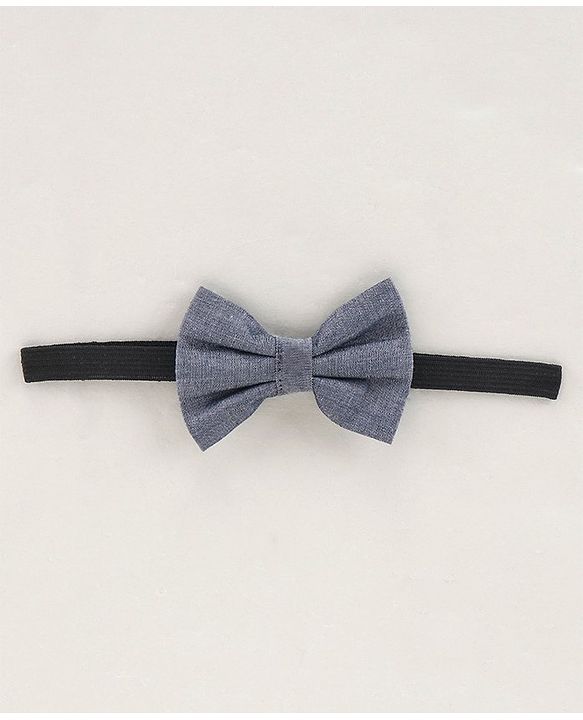 Babyhug Cotton Full Sleeves Checks Shirt With A Bow - Orange Navy