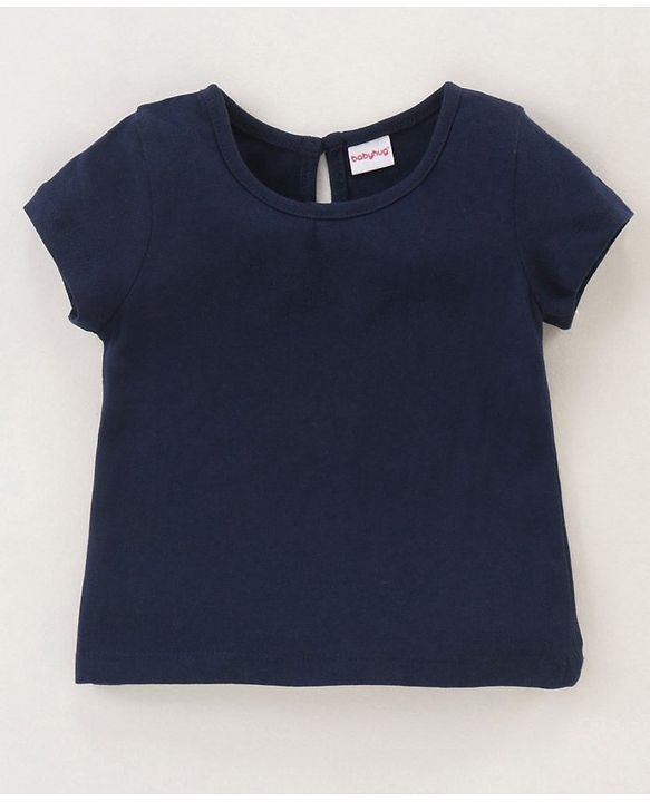 Babyhug Yarndyed Woven Check Frock With 100% Cotton Knitted Half Sleeves Inner Tee - Red