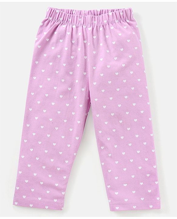 Babyhug 100% Cotton Knit Full Sleeves Night Suit Sleepy Bear Print - Pink