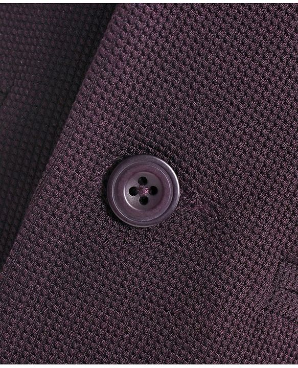 Babyhug Full Sleeves Party Suit with Bow Solid - Dark Purple