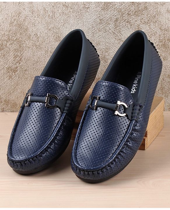 Pine Kids Slip On Party Wear Loafers - Blue