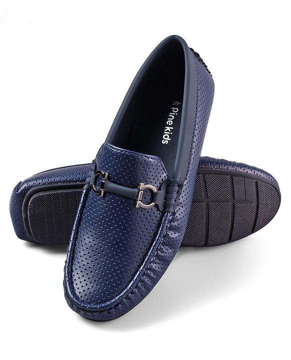 Pine Kids Slip On Party Wear Loafers - Blue