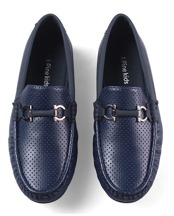 Pine Kids Slip On Party Wear Loafers - Blue