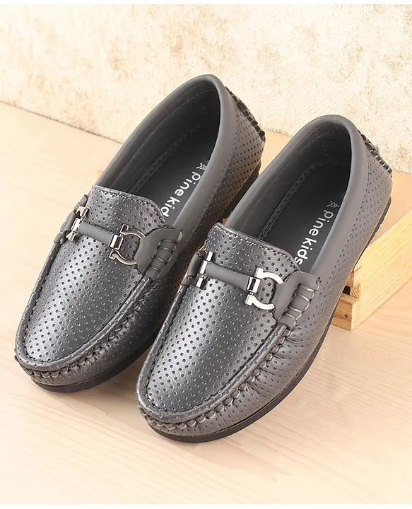 Grey hot sale loafers kids