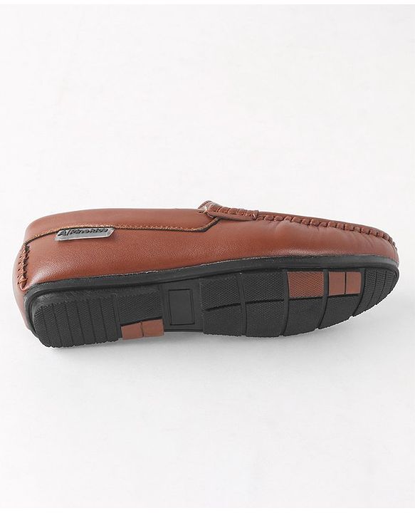 Pine Kids Slip On Round Toe Party Wear Loafers - Brown