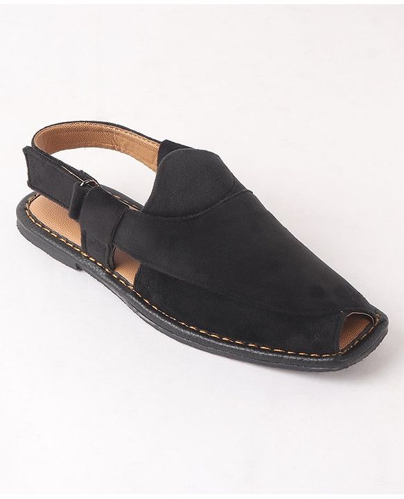 Pine Kids Peshawari Ethnic Sandals with Velcro Closure - Blue