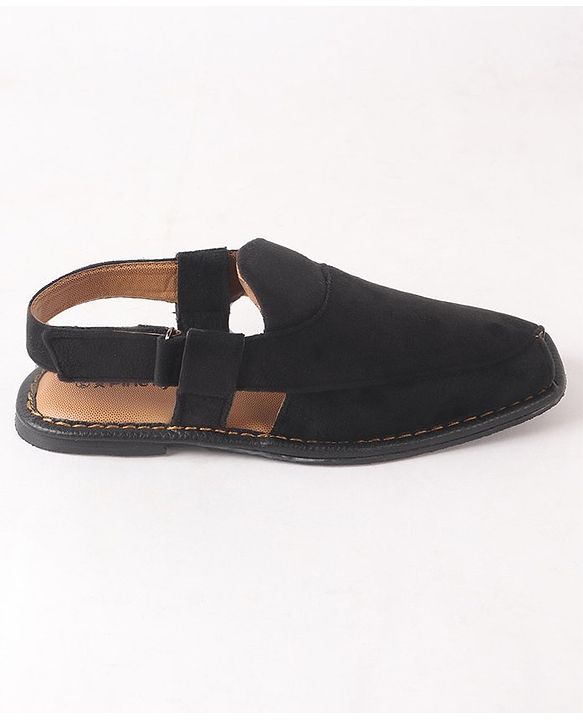 Pine Kids Peshawari Ethnic Sandals with Velcro Closure - Blue