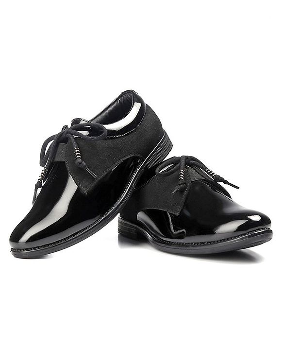 Pine Kids Lace Up Party Wear Shoes - Brown