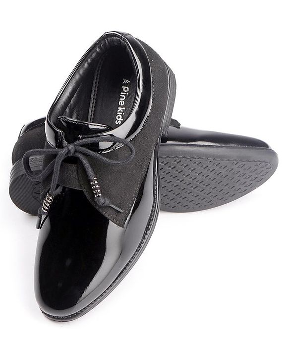 Pine Kids Lace Up Party Wear Shoes - Brown