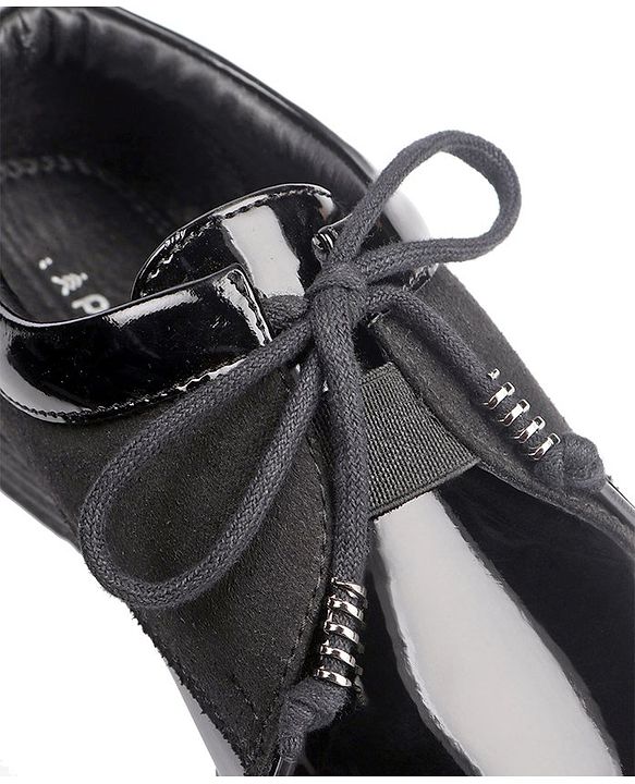Pine Kids Lace Up Party Wear Shoes - Brown