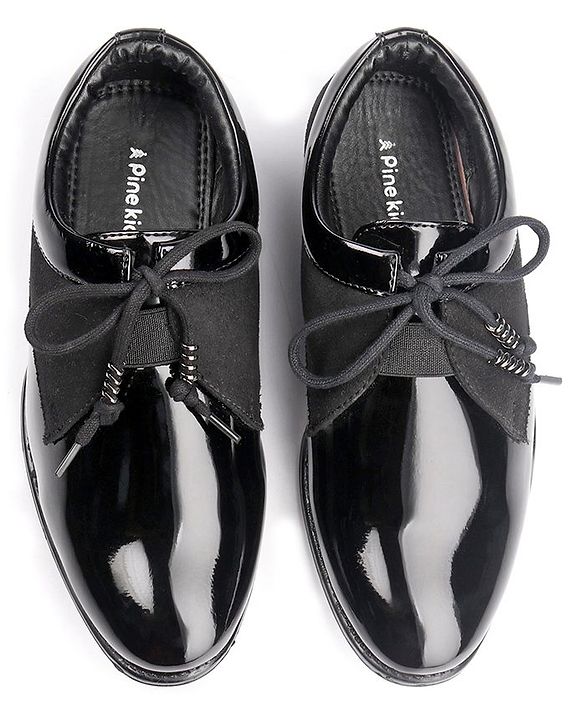 Pine Kids Lace Up Party Wear Shoes - Brown
