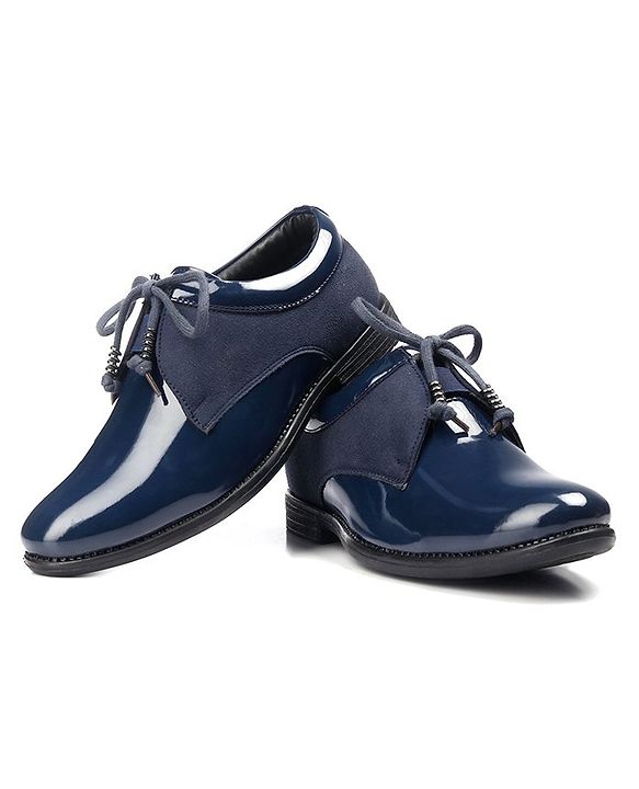Pine Kids Lace Up Party Wear Shoes - Blue