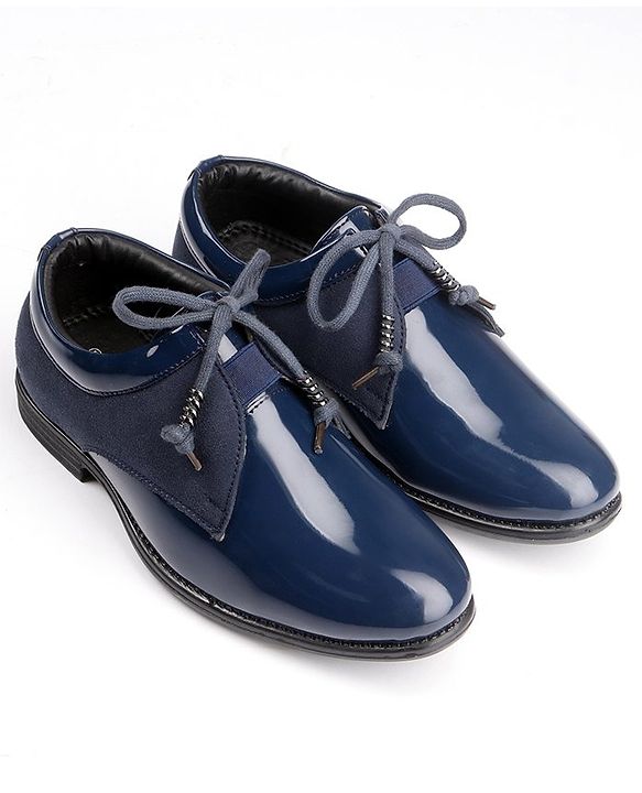 Pine Kids Lace Up Party Wear Shoes - Blue