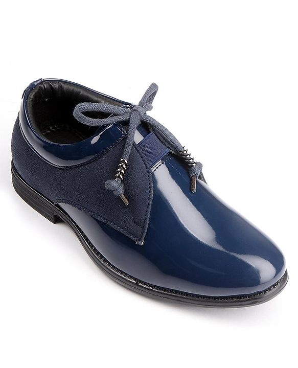 Pine Kids Lace Up Party Wear Shoes - Blue