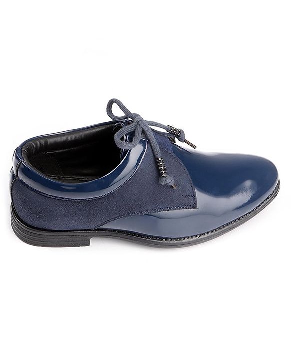 Pine Kids Lace Up Party Wear Shoes - Blue