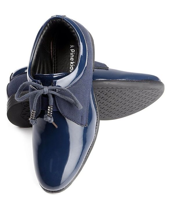 Pine Kids Lace Up Party Wear Shoes - Blue