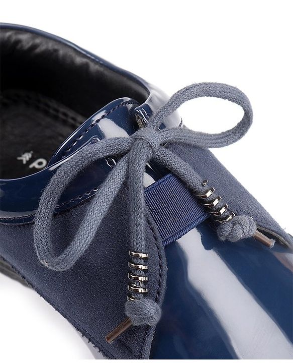 Pine Kids Lace Up Party Wear Shoes - Blue