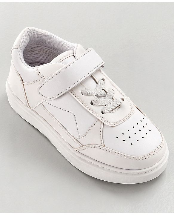 Pine Kids Velcro Closure Casual Shoes - White