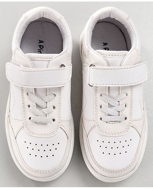 Pine Kids Velcro Closure Casual Shoes - White
