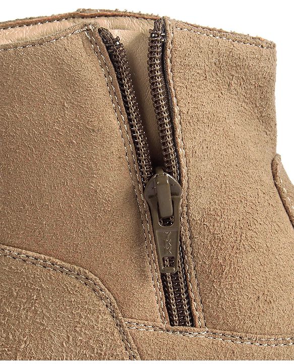 Pine Kids Slip On Winter Boots with Zipper Closure - Beige