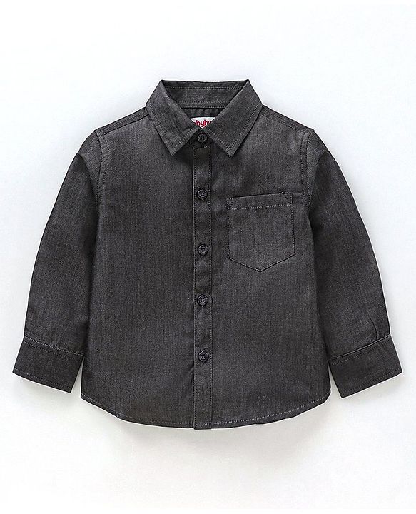 Babyhug Full Sleeves 100% Cotton Waist Coat & Shirt with Stretch Fir Pants - Black
