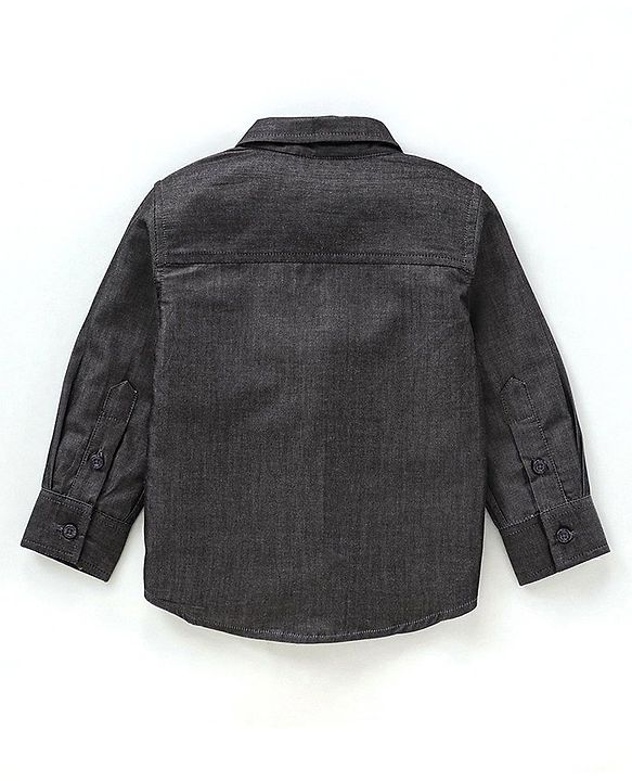 Babyhug Full Sleeves 100% Cotton Waist Coat & Shirt with Stretch Fir Pants - Black