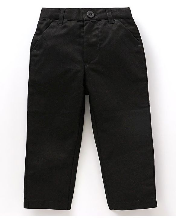 Babyhug Full Sleeves 100% Cotton Waist Coat & Shirt with Stretch Fir Pants - Black