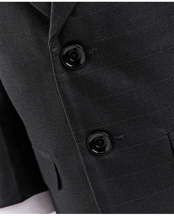 Babyhug Full Sleeves Party Suit With Bow Solid - Black