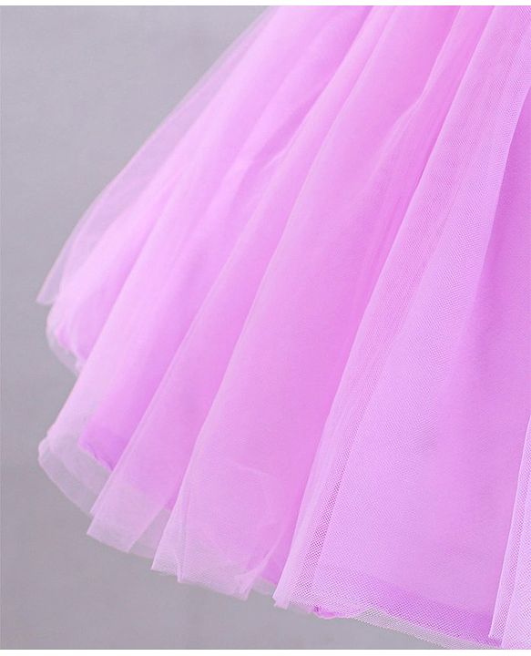 Babyhug Sleeveless Sequinned Party Frock - Lavender