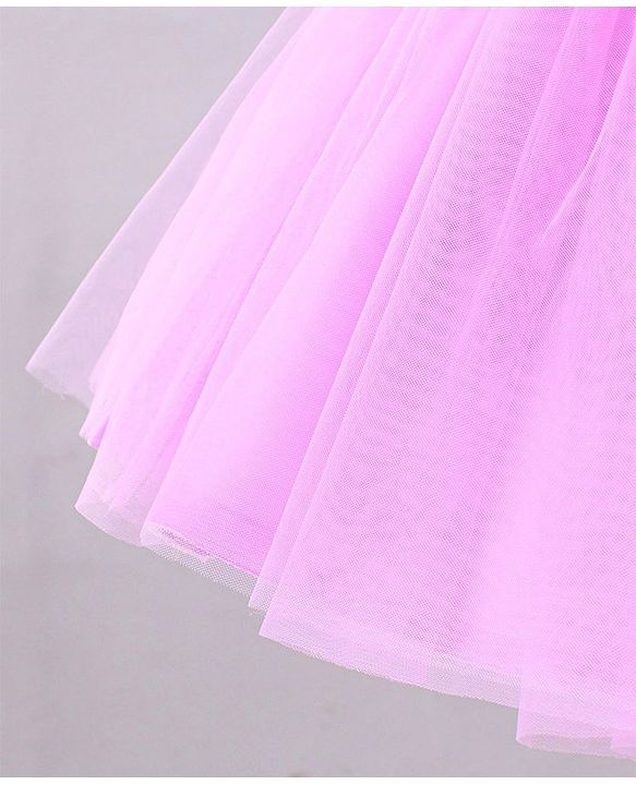 Babyhug Sleeveless Sequinned Party Frock - Lavender