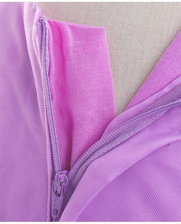 Babyhug Sleeveless Sequinned Party Frock - Lavender