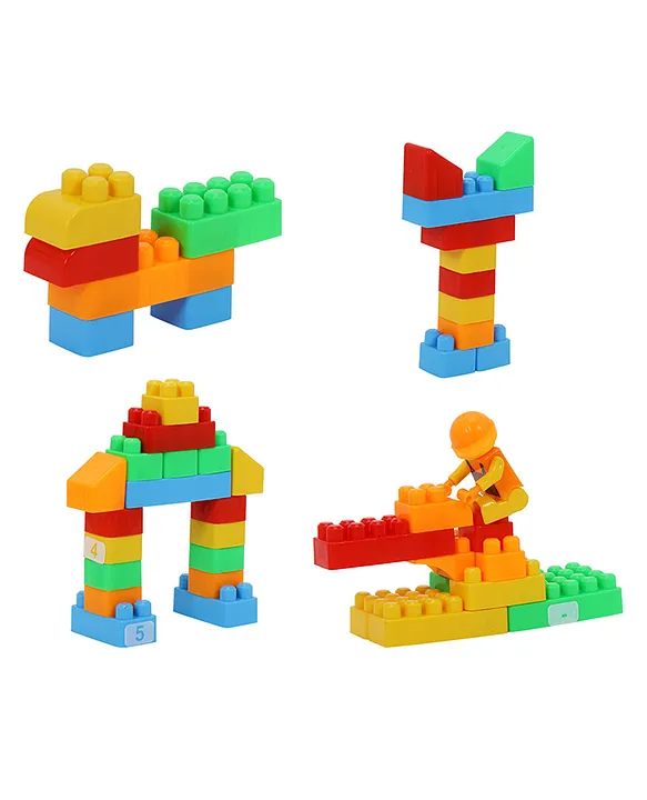 AKN TOYS Building Blocks for Kids /Educational Junior Builders Building  Blocks, Best Gift Toy, Block Game for Kids Multicolor 110 Pieces